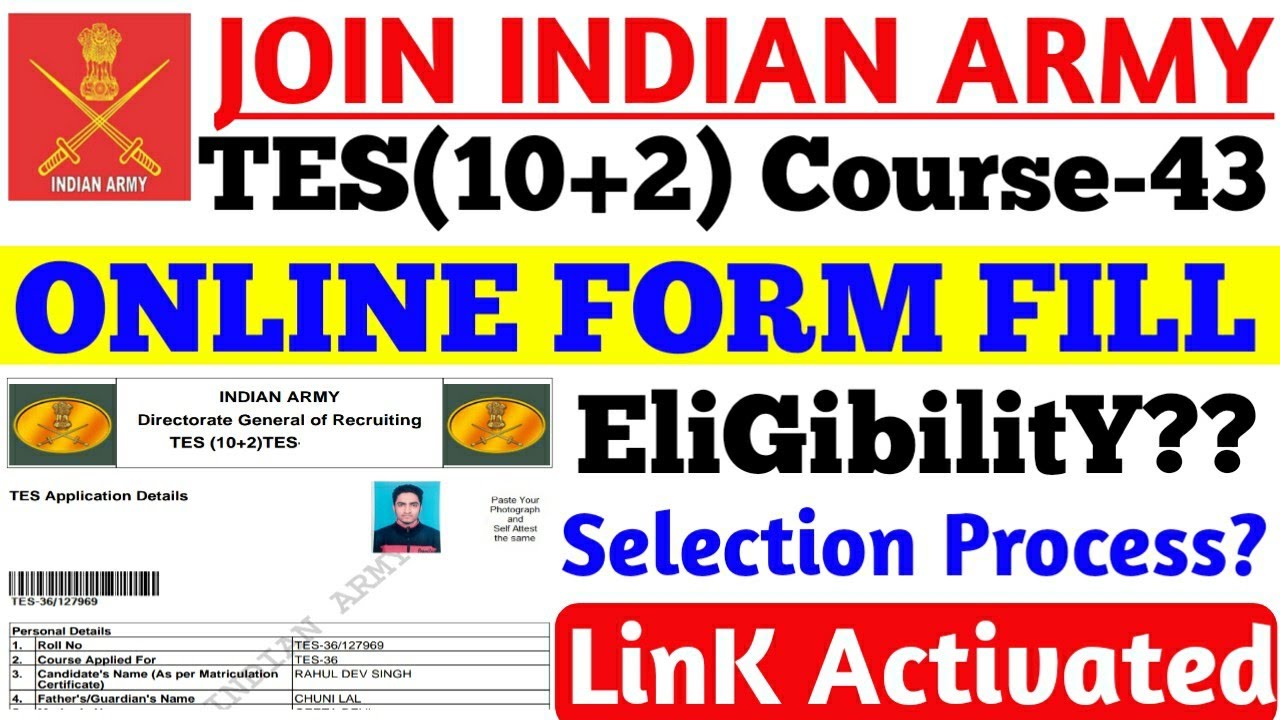 Indian armY TES-43 (Officer EntrY) Online Form oPen & All Details Discussed.
