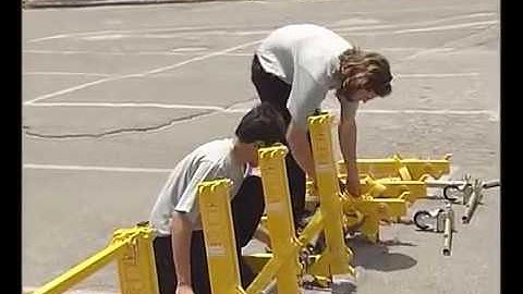 MVB modular mobile vehicle barrier assembling check point control Mifram