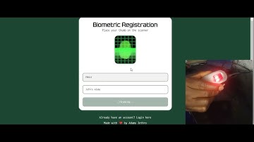 Web Based Login and Signup Fingerprint Biometric Authentication using MantraFS100 Fingerprint