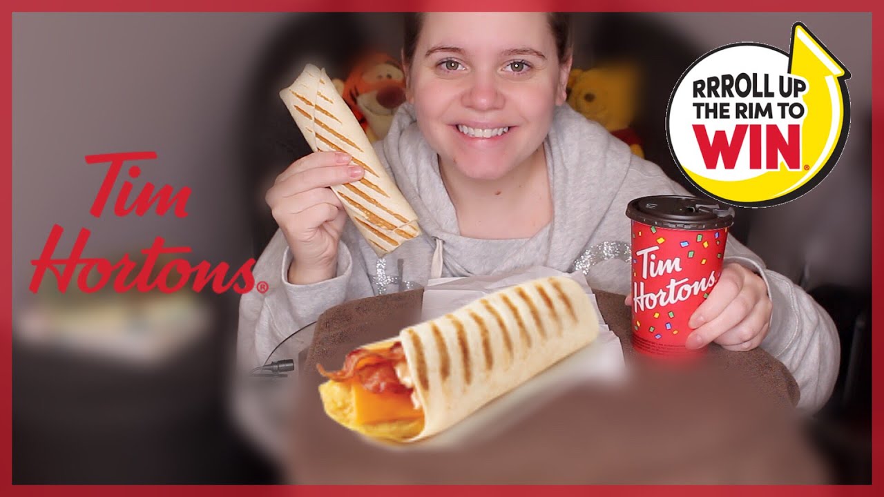 TIM HORTONS BREAKFAST WRAP MUKBANG YouTube