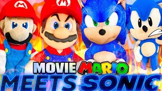 Crazy Mario Bros: Movie Mario Meets Movie Sonic! (reaction)