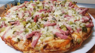 Ленивая пицца на сковородке😋 Как приготовить пиццу в домашних условиях? Рецепт пиццы