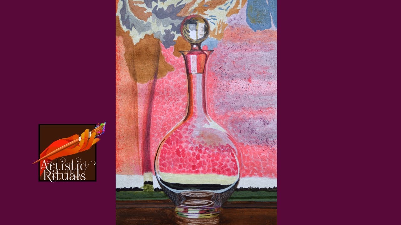 How to paint glass bottle in acrylic/Glass vase /glass jar YouTube