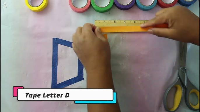 Masking Tape Letter Cutting Tutorials A to Z 