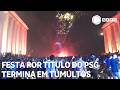 Festa por título do PSG na Champions League termina em grandes tumultos