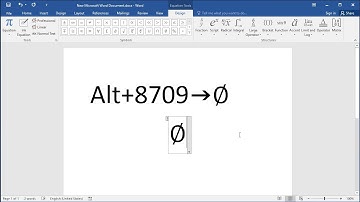 How to type Empty set symbol in Word