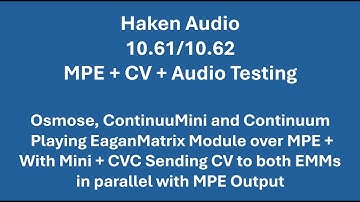 EaganMatrix 10.61/10.62 Firmware Testing with Multiple Instruments & CVC