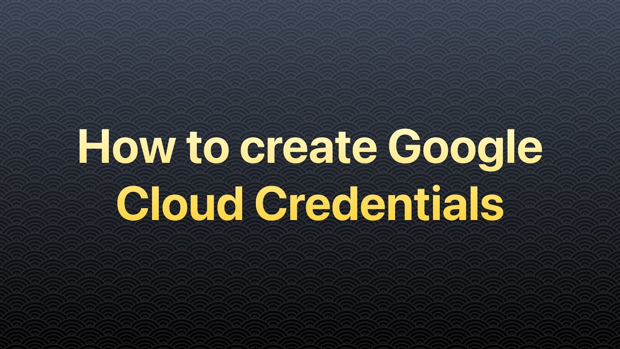 How to create Google Cloud Api Key