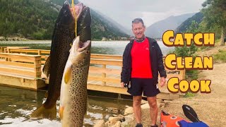 Wild Mountain Brown Trout Catch, Clean and Cook (Pinoy Style)