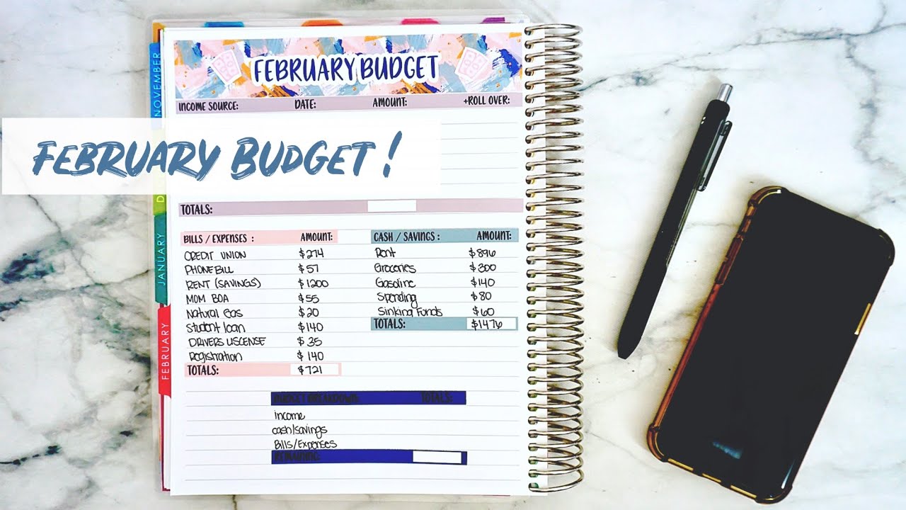 February Monthly Budget - YouTube