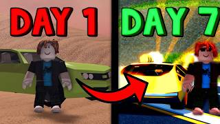 I Spent a WHOLE WEEK on a NEW ACCOUNT in Roblox Jailbreak