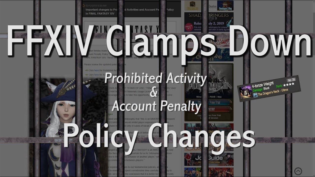 FFXIV: New Account Penalty & Safety Policy