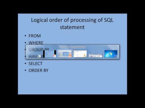 Order of processing