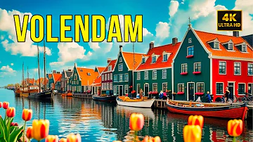 The Most FAMOUS Dutch Fishing Village of the Netherlands ???? VOLENDAM ?? 4K Walk