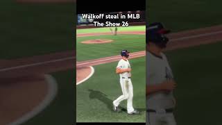 Walkoff steal in MLB The Show 26. #mlbtheshow26 #baseball #mlb #viral #insanegameplay #insaneplay