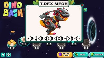 DINO BASH 2 - NEW DINO: T-Rex Mech, Para the Healer vs Cleo, Anubis Mom, caveman