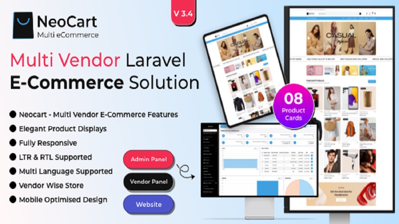 NeoCart Multi Vendor eCommerce Laravel Website With Admin Panel - YouTube