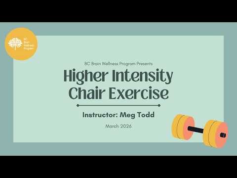 Higher Intensity Chair Exercise (March 2026)