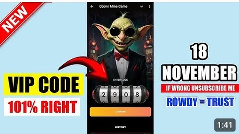 18 November Goblin Mine Game Code | Goblin Mine Game VIP Code |Goblin Mine Game Vip Code 18 November