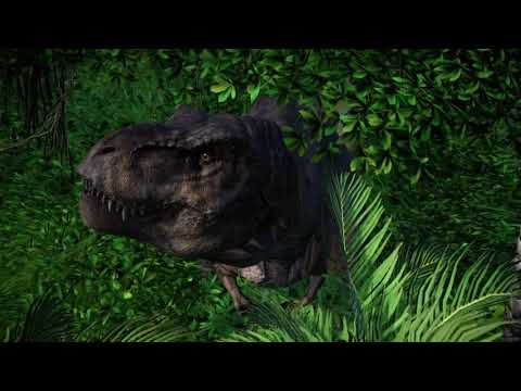 Jurassic World Evolution: A completely normal t rex in the hatchery