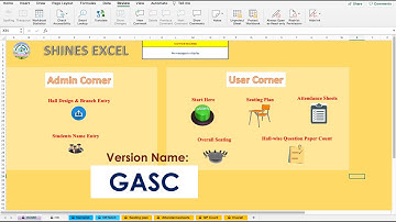 Seating Plan Attendance Sheet Overall Seating Master Seating Hall wise Question Paper Count in Excel