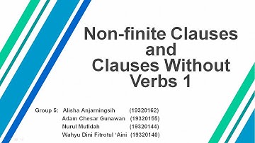 Non-finite Clauses and Clauses without Verbs Presentation