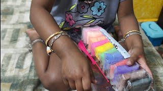 Sara making pillayar using soft clay|Softclay|Making Ganesha|Lord Ganesha Making screenshot 1