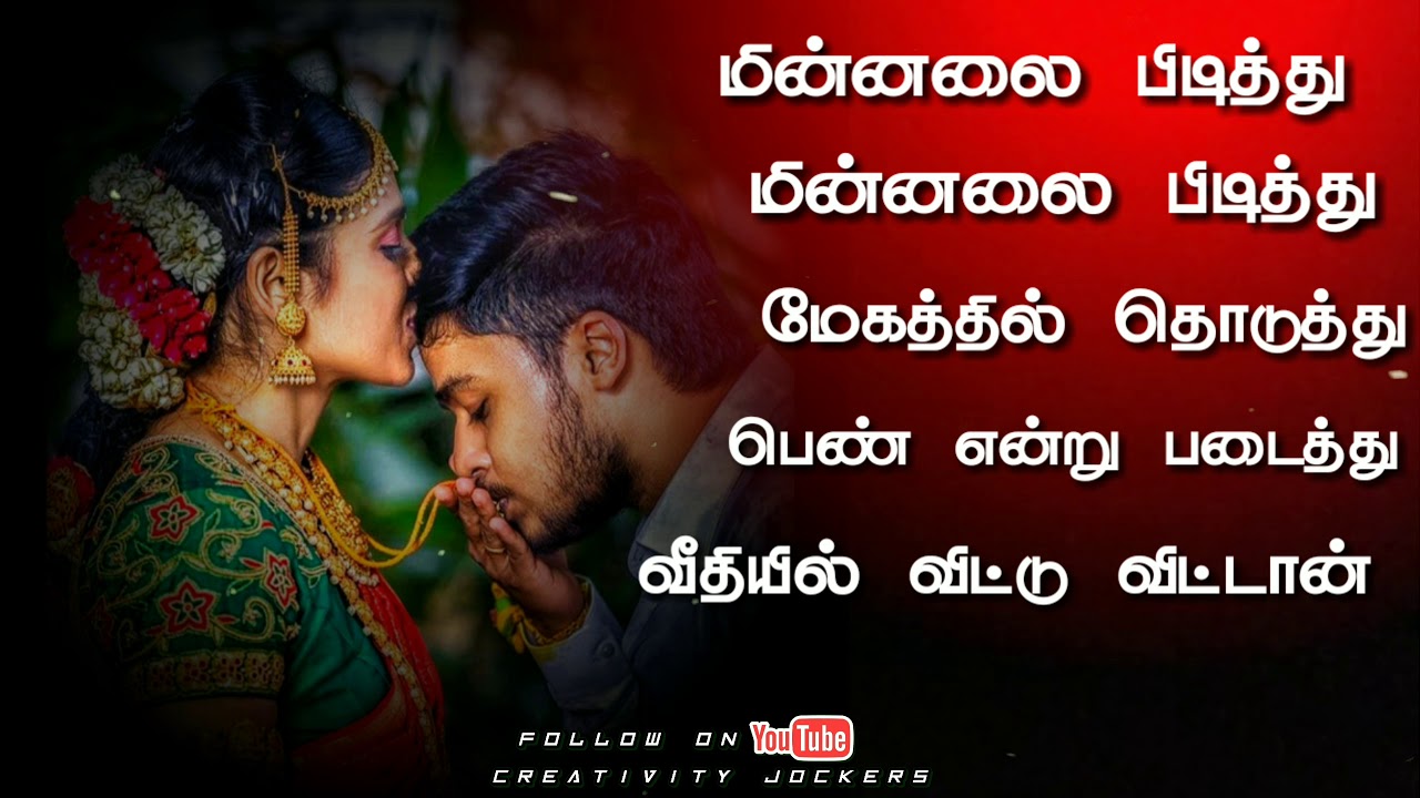 Minnalai Pidithu Song Lyrical Song Tamil Song Whatsapp Status 