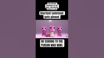 Shortest comment gets pinned 📌#pinnedcomment #shortestcomment