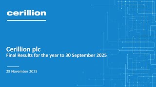 Cerillion (CER) Full Year Results Presentation - November 2025