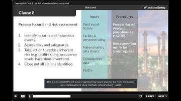 eFunctionalSafety - Process Hazards Analysis lesson clip