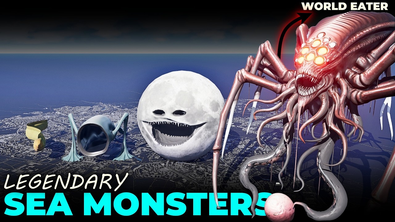 World Eater vs Sea Eater vs Moon Monster | Legendary Sea Monster Comparison