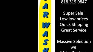 carwash yellow swooper flags