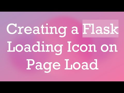 Creating a Flask Loading Icon on Page Load