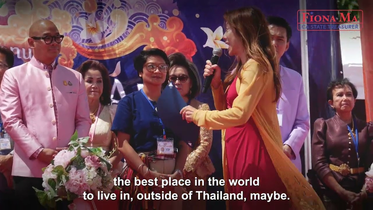 Treasurer Fiona Ma Addresses Thai New Year Songkran Festival Los Angeles