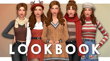 FALL LOOKBOOK (maxis match) 🍂 | Sims 4 Create A Sim + FULL CC LIST