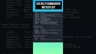 Using Help Command in Metasploit #metasploit #metasploitframework #kalilinux