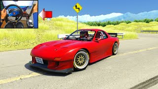 Assetto Corsa Drifting Mazda RX-7 FD w/Steering Wheel
