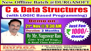 C & Data Structures Offline Training @ DURGASOFT screenshot 5