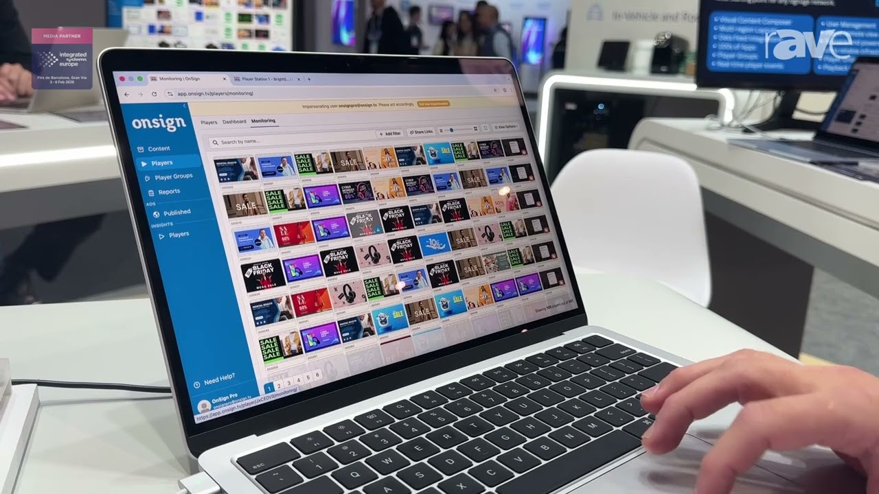 ISE 2026: OnSign TV Demos Mosaic Screen Monitoring and Screen-Time Machine