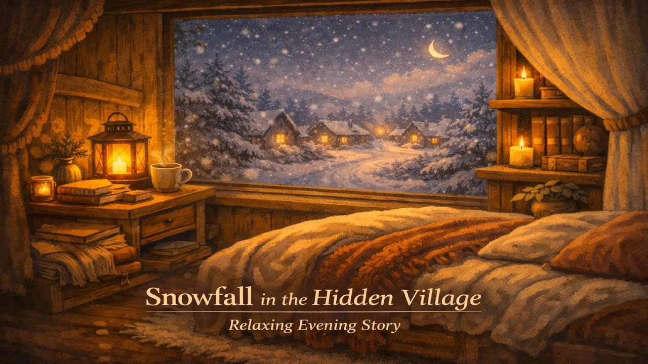 Snowfall in the Hidden Village 🌨 Soft Spoken Winter Sleep Story for Deep Rest