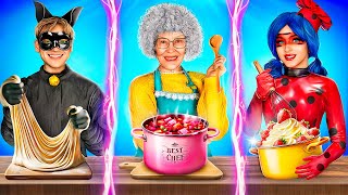 ¡Desafío de Cocina Abuela VS Ladybug VS Cat Noir!