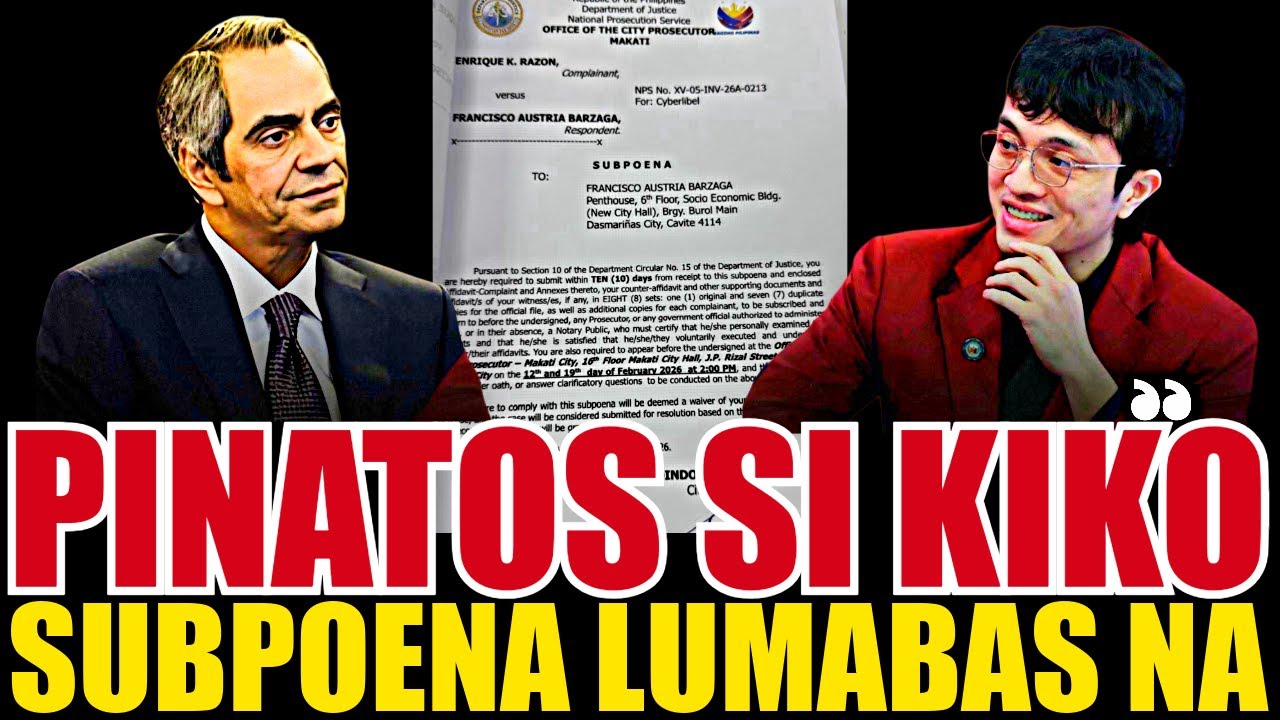 KIKO BARZAGA MAY SUBPOENA AGAD NG KORTE