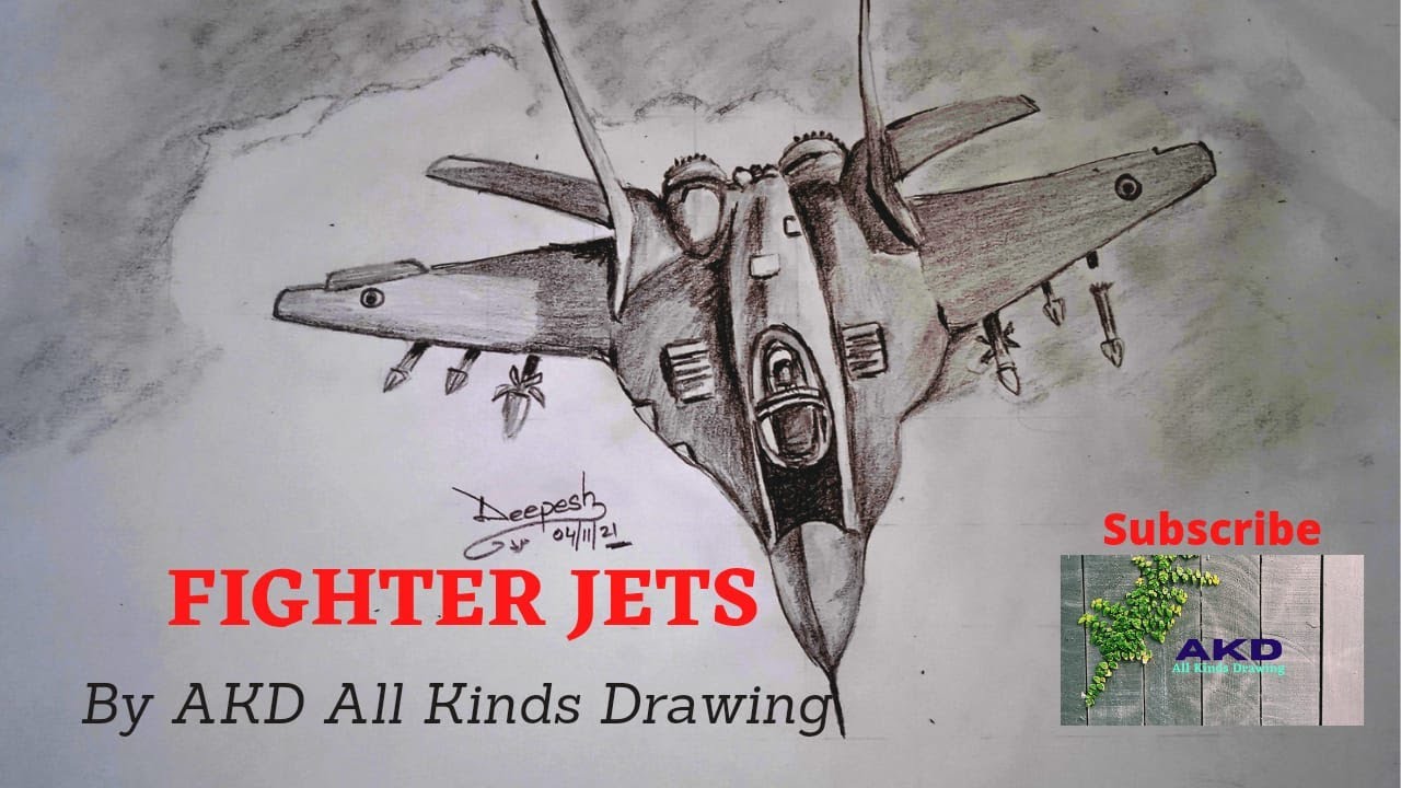 How to Draw a Fighter Jet in Pencil - Online Art Lessons