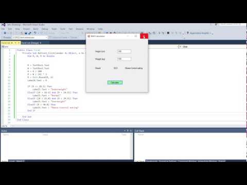 BMI calculator in vb.net