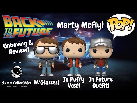 Marty w/Glasses, Puffy Vest &amp; Future Outfit | Back to the Future Funko Pops! | Unboxing &amp; Review