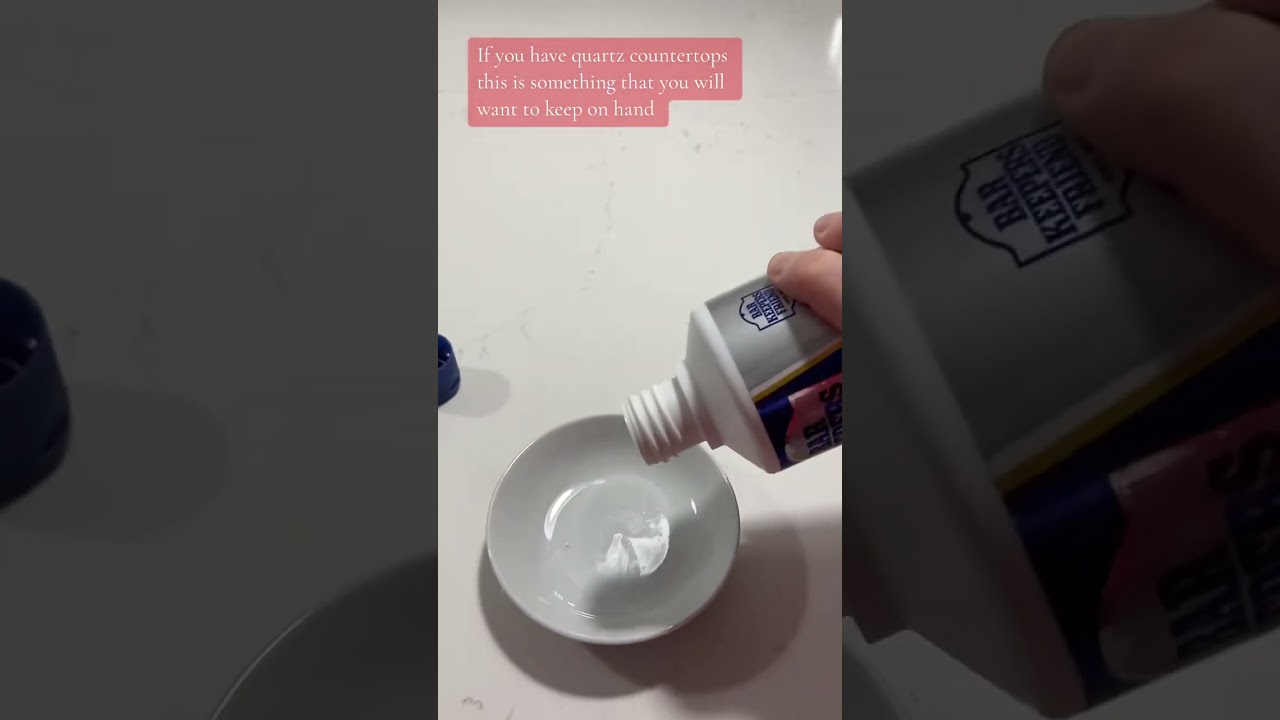 Quartz Countertop Savior! Use Bar Keepers Friend for Stains! 