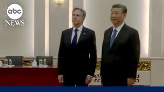 Secretary of State Blinken meets with Xi Jinping on issues related to Russia, Taiwan and trade by ABC News 6,761 views 17 hours ago 1 minute, 11 seconds