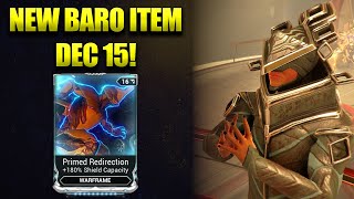 Get New Primed Redirection Today in Warframe! Baro Ki'Teer Dec 15!