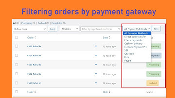 How to Filter Woocommerce orders by payment gateway |Easy Method